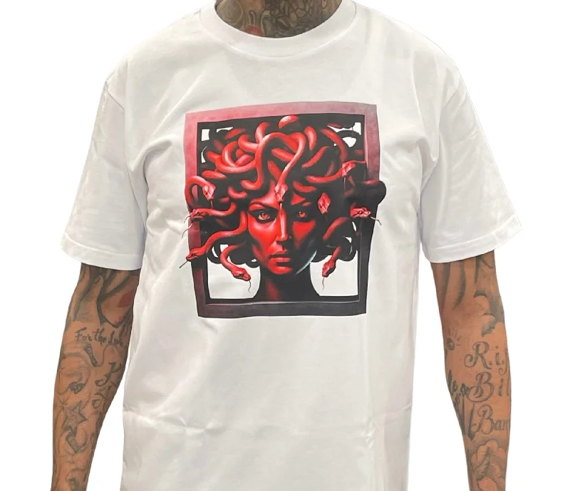 ARTFUL INTELLIGENCE BLOOD OF STONE MEDUSA (WHITE) TEE