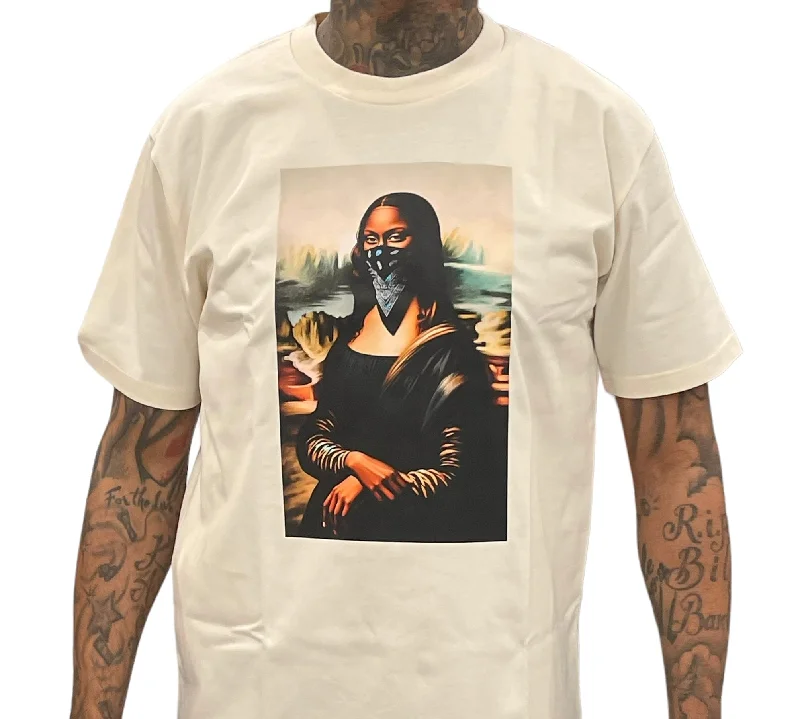 ARTFUL INTELLIGENCE MONA LISA (CREAM) TEE