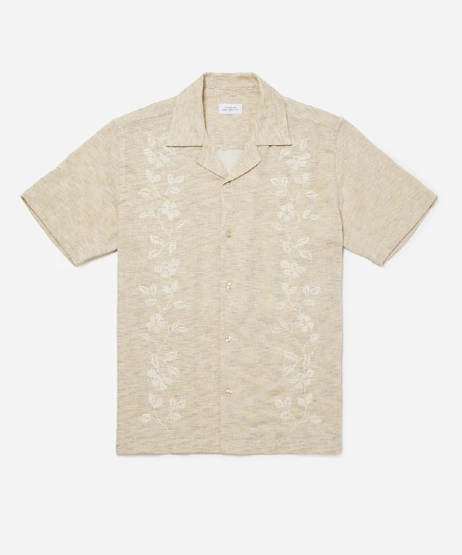 Canty Embroidered Linen Gauze SS Shirt