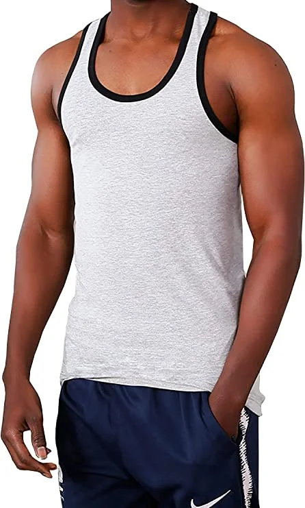 Muscle Tank Top | Gym Sports Workout Cotton Blend | Men's