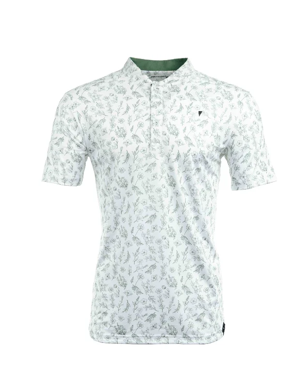 Sage Floral Blade Polo