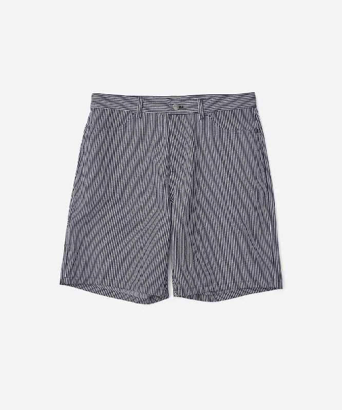 Striped Cotton Twill Carpenter Short