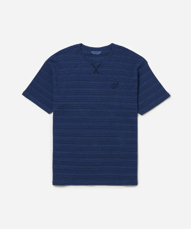 Striped Waffle Relaxed SS Tee