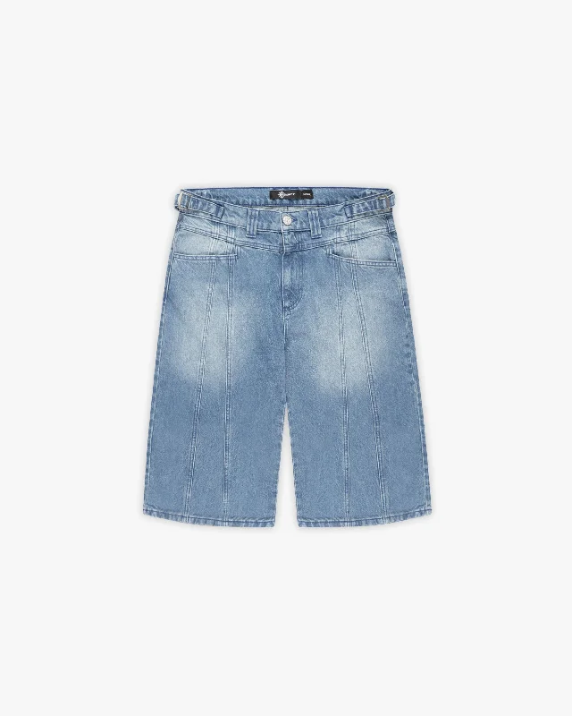 V-LOGO LIGHT BLUE JORTS