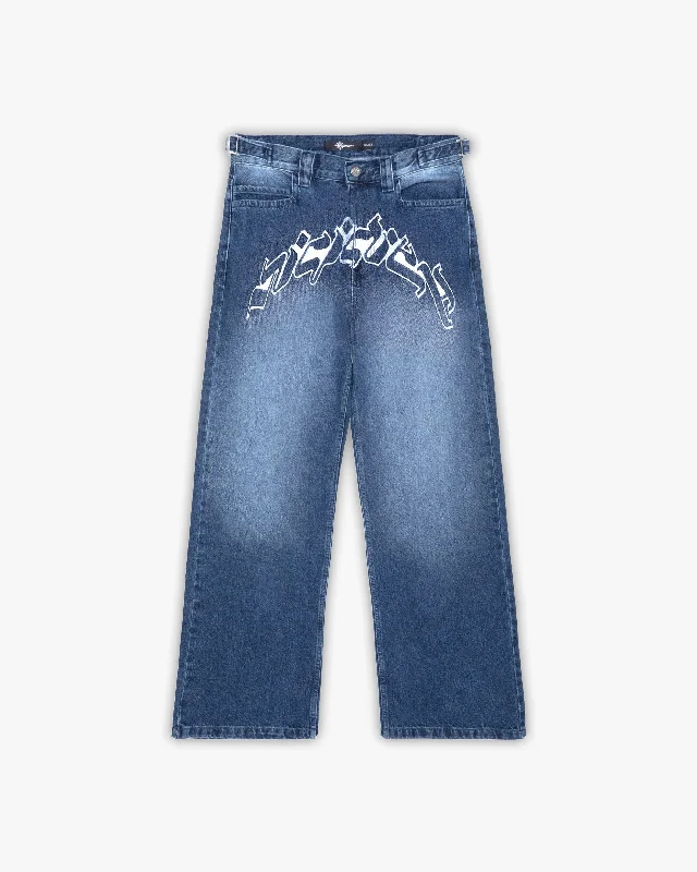 OUTLINED MIRAGE DENIM DARK BLUE / WHITE