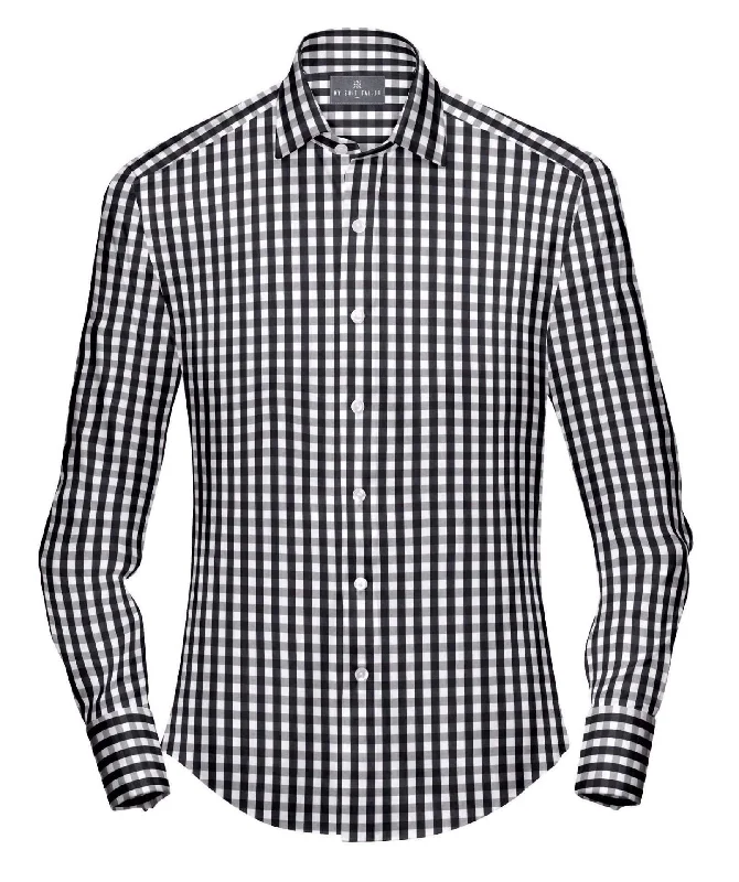 Black Gingham Dress Shirt