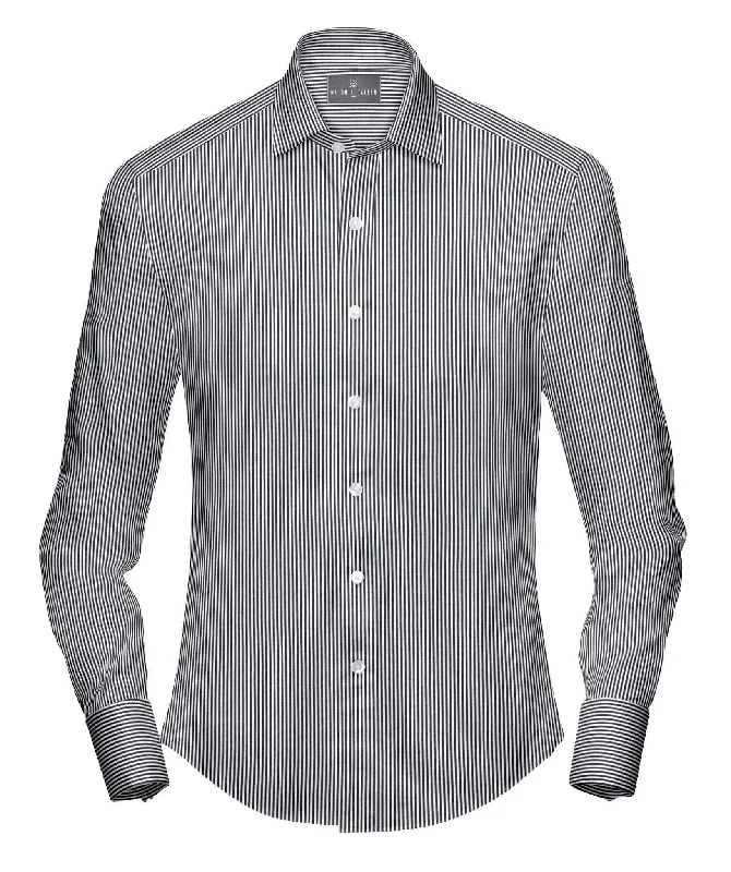 Black Stripe Dress Shirt