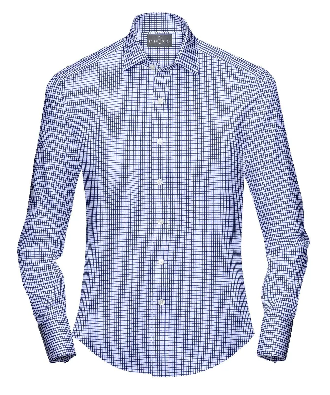 Blue & White Check Shirt