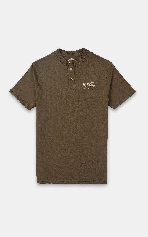 HENLEY T-SHIRT OLIVE GREEN