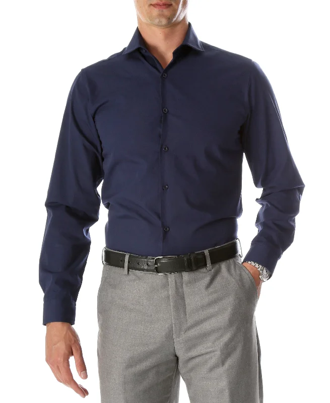 Leo Navy Mens Slim Fit Shirt