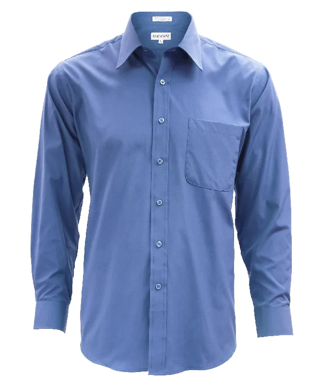 Lucasini Mens Pacific Blue Regular Fit 300 Series Dress Shirt