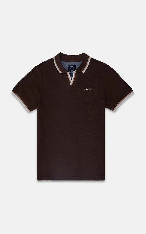 FASHION POLO SHIRT BROWN