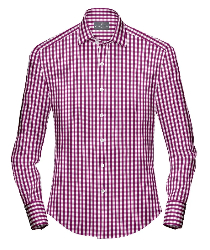 Purple Gingham Casual Shirt