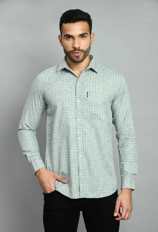 Smart Fit Mint Green Casual Shirt for Mens