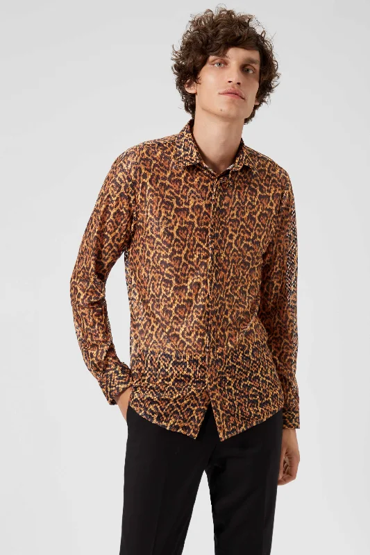 Shackley Skinny Fit Leopard Print Shirt - ARCHIVE