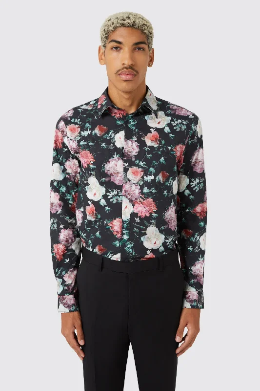 Lars Navy Floral Shirt