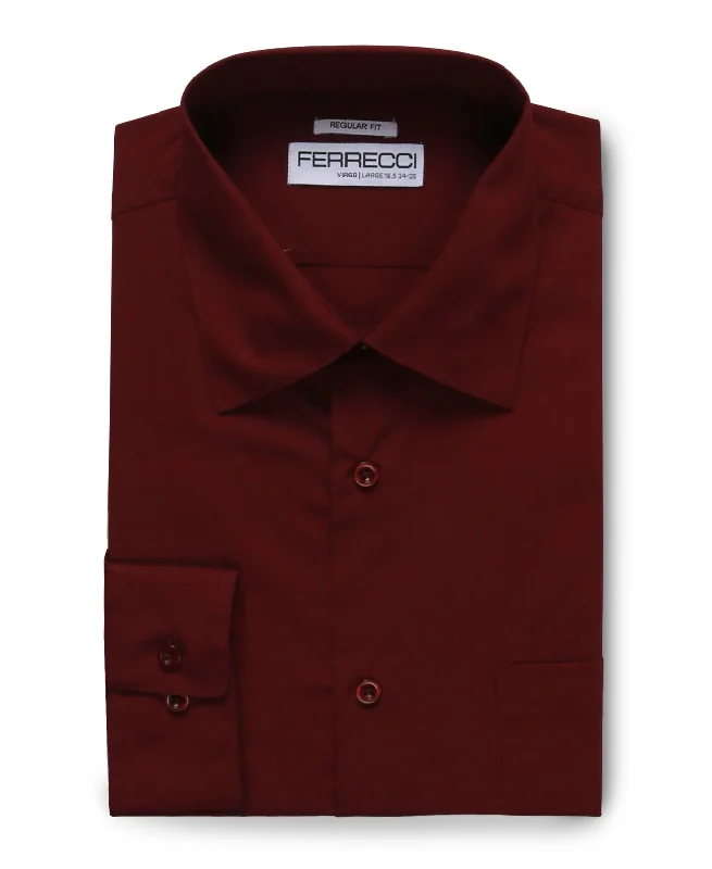 Virgo Burgundy Regular Fit Shirt