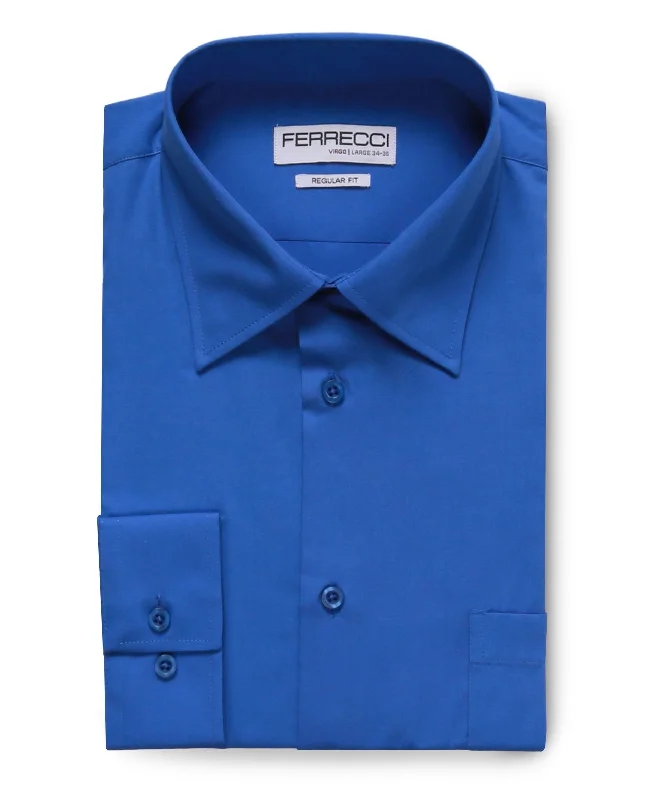 Virgo Royal Blue Regular Fit Shirt