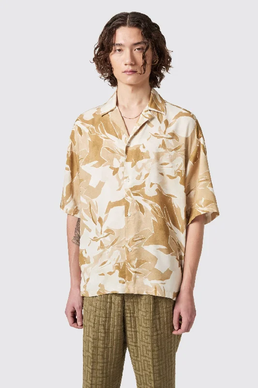 Vitrail Oversized Brown Abstract Shirt - ARCHIVE