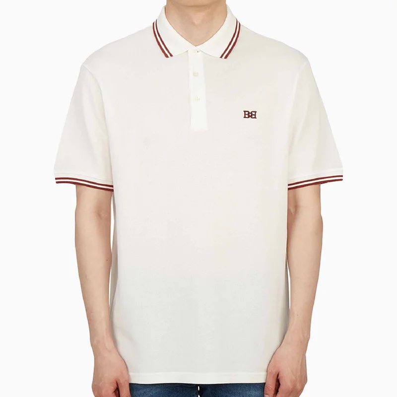 Men's White Short Sleeve Polo Shirt