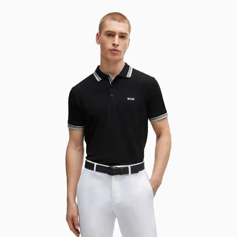 Men's Cotton-Pique Polo Shirt With Contrast Logo