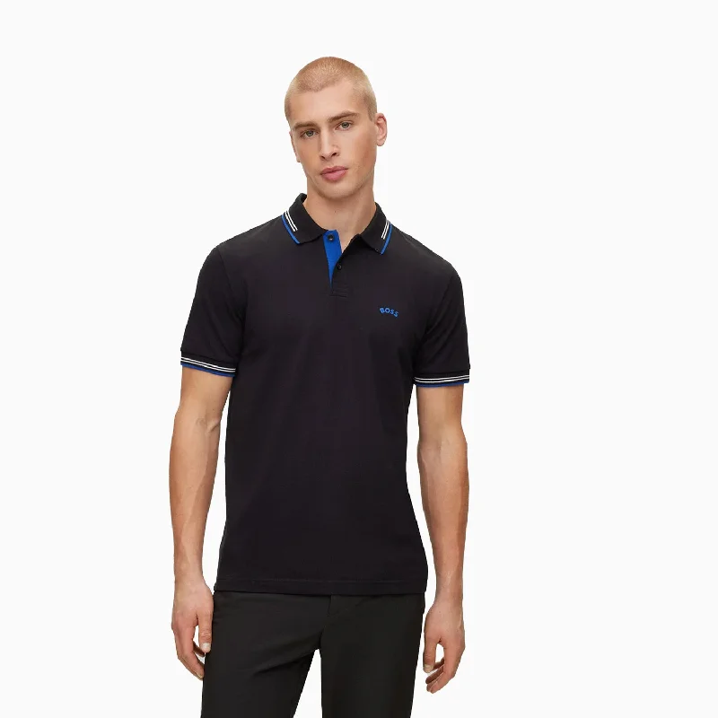 Men's Stretch Cotton Slim Fit Polo Shirt With Branded Undercollar