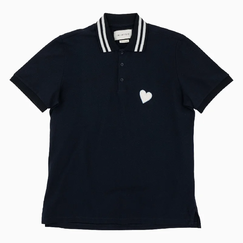 Men's Bicolor Heart Polo Shirt