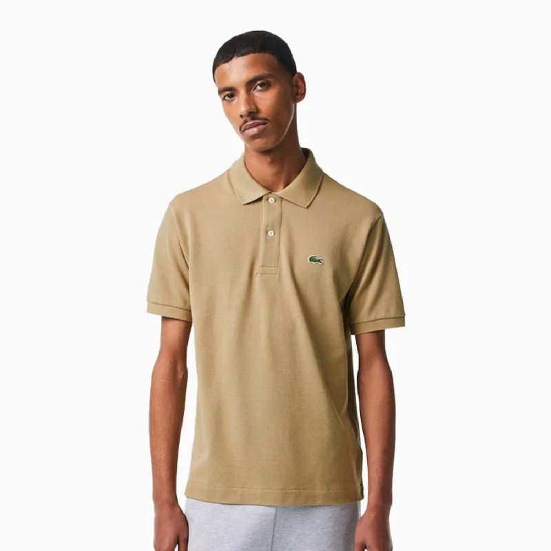 Men's Short Sleeved Ribbed Collar Polo Shirt