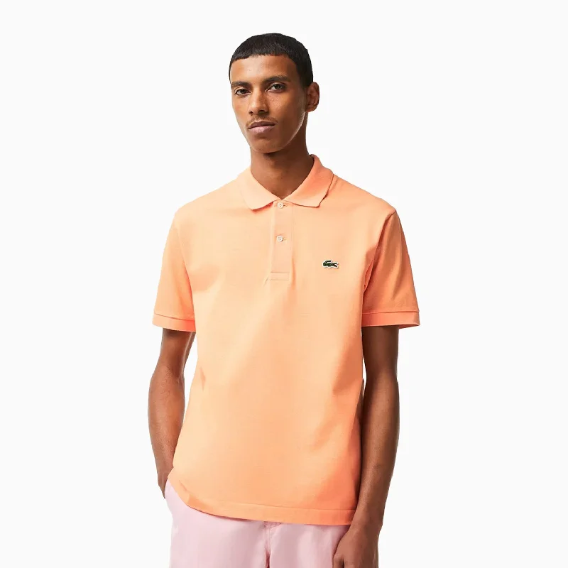 Men's Short Sleeved Ribbed Collar Polo Shirt