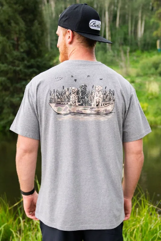 Dogs on the Boat - SS - Dark Heather Grey