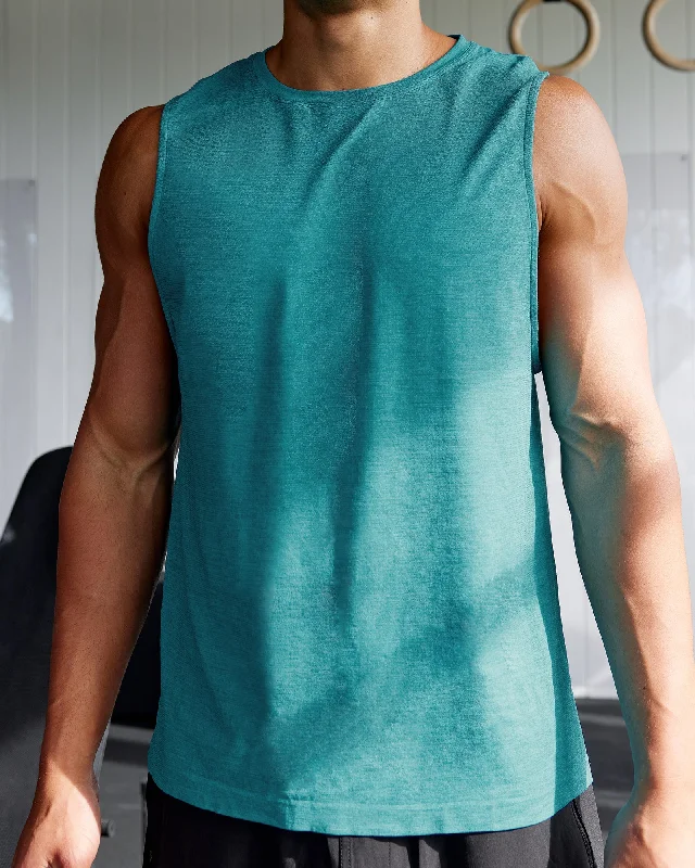 AeroFLX+ Seamless Muscle Tank - Blue Bird Marl