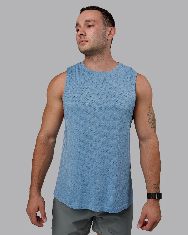 AeroFLX+ Seamless Muscle Tank - Elemental Blue/Ice Blue