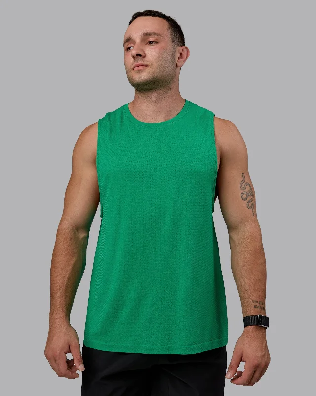 AeroFLX+ Seamless Muscle Tank - Pepper Green/Impact Green