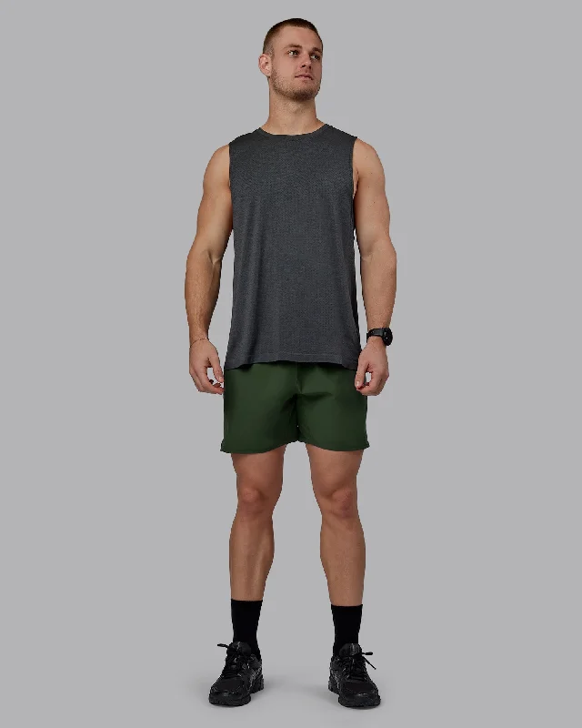 AeroFLX+ Seamless Muscle Tank - Pirate Black Marl