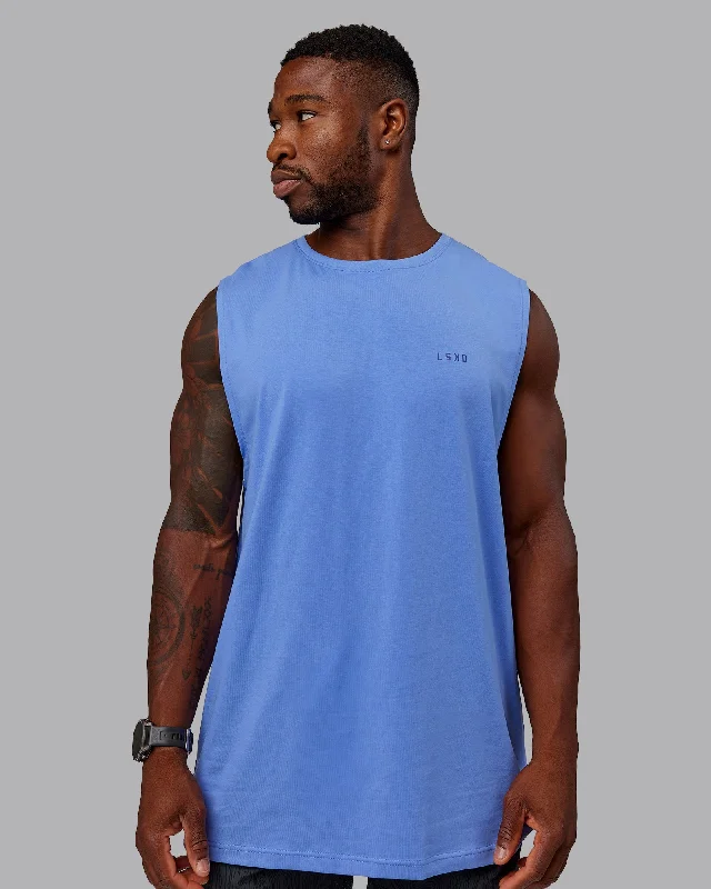 Move Fast Value Series FLXCotton Tank - Cornflower Blue-Future Dusk