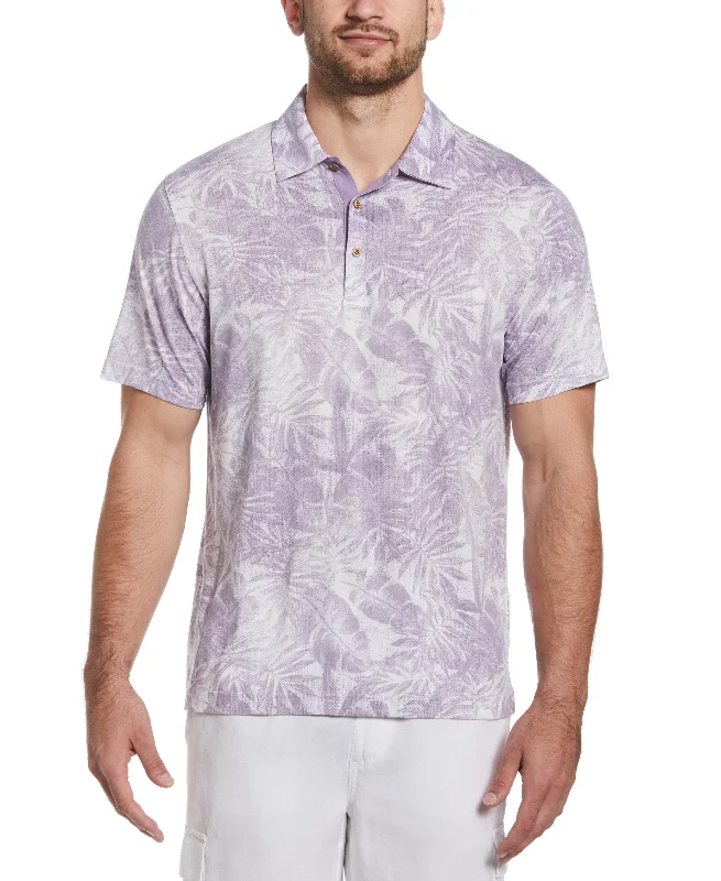 Tonal Tropical Print Polo