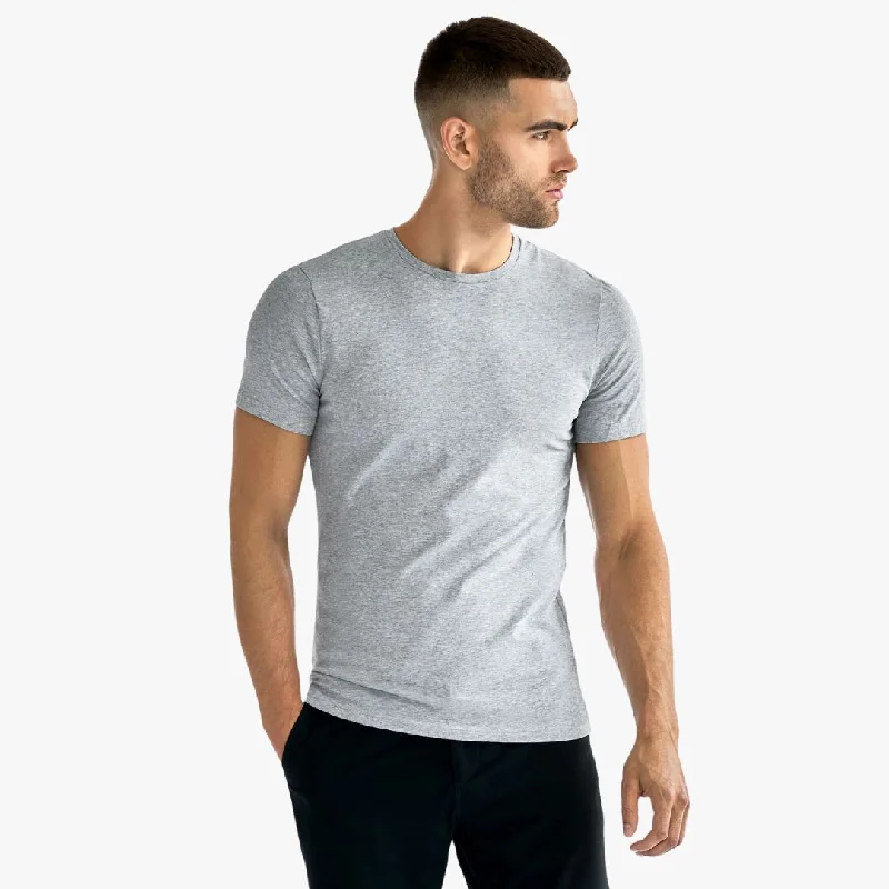 2-Pack Crew-Neck Cotton T-Shirt (Grey Melange)