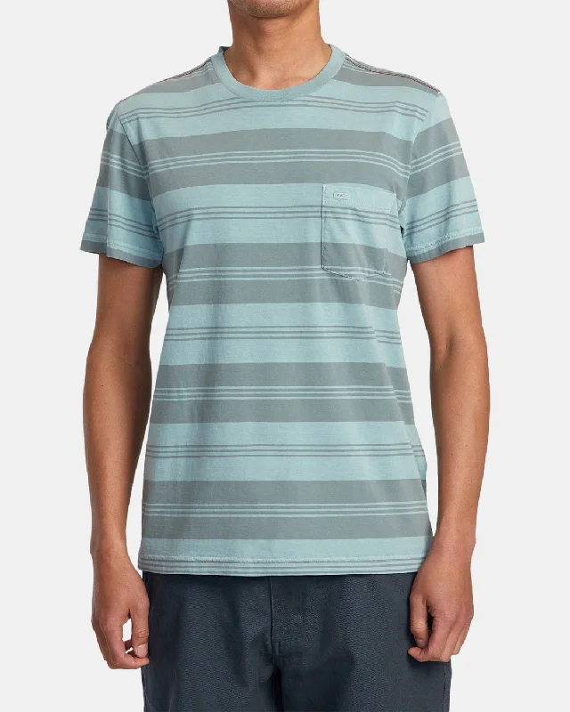 PTC Stripe Short Sleeve Knit - Light Blue