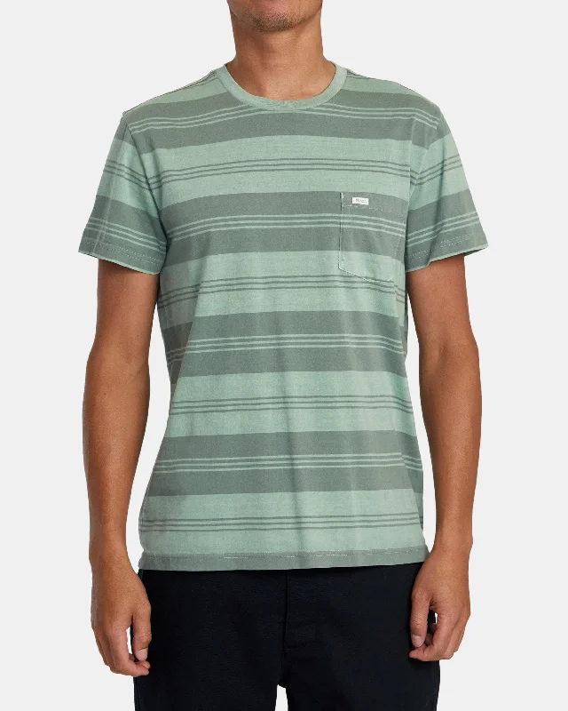 PTC Stripe Short Sleeve Knit - Granite Green