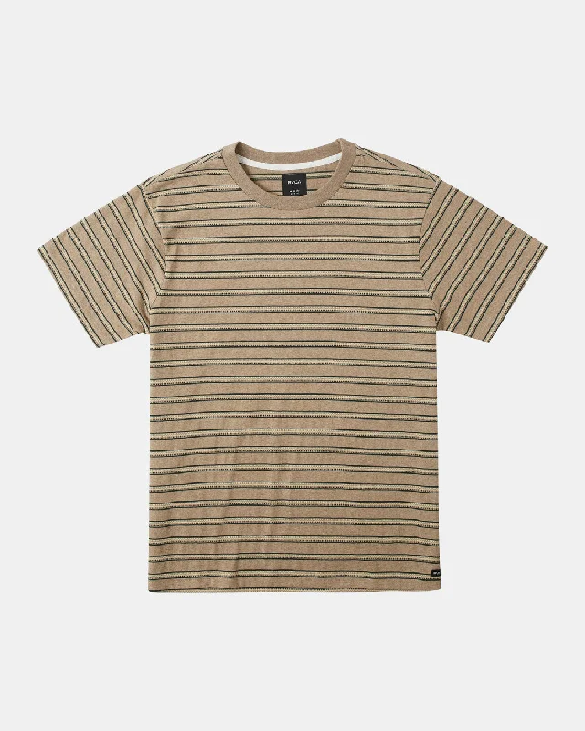 Road Runner Stripe Short Sleeve Top - Latte