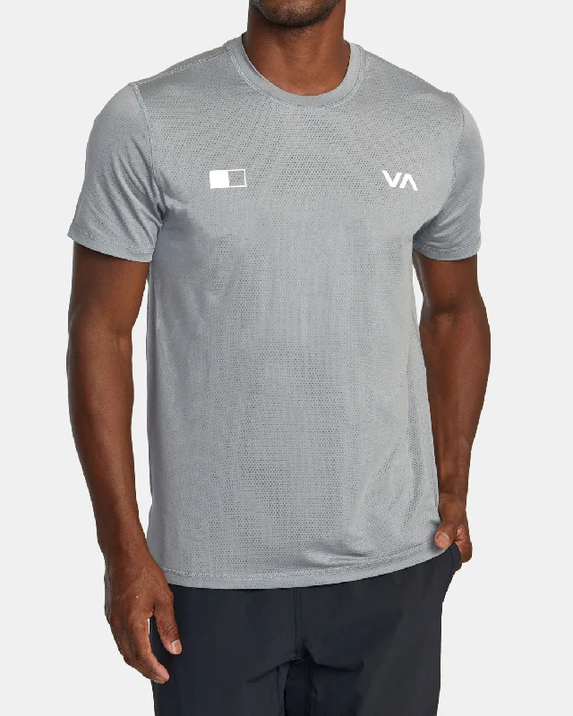 RVCA Runner Technical Short Sleeve Top - Stone