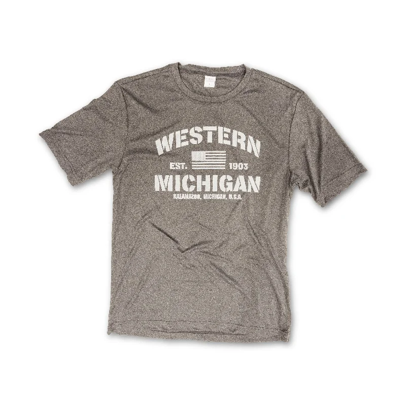 Western Michigan Stencil Athletic Tee