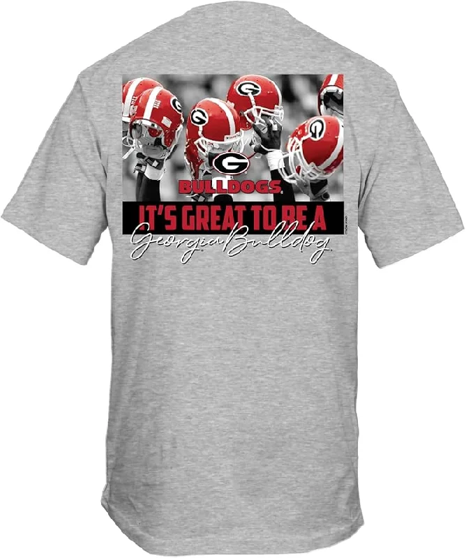 UGA New Raised Helmets Short Sleeve Graphic T-Shirt