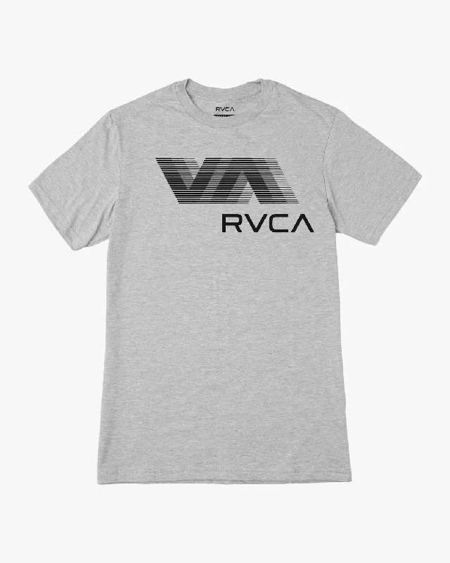 VA RVCA Blur Short Sleeve Performance Tee - Athletic Heather