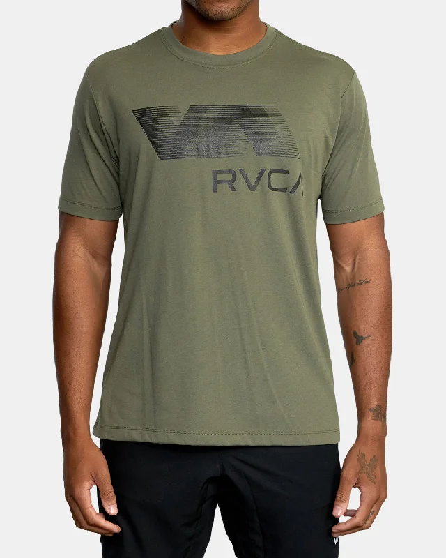 VA RVCA Blur Short Sleeve Performance Tee - Olive