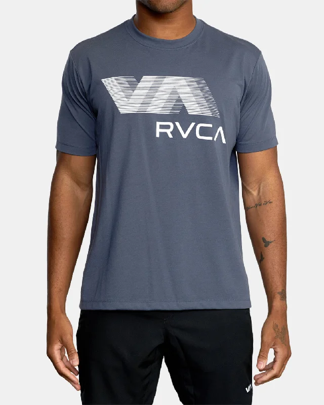 VA RVCA Blur Short Sleeve Performance Tee - Ombre Blue